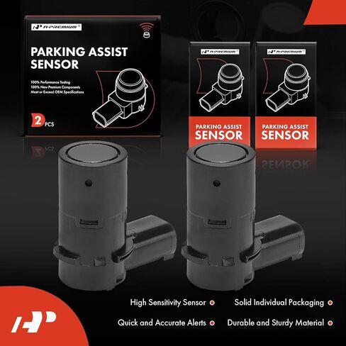 A-Premium 2-PC Reverse Backup Parking Assist Sensor Compatible with Select BMW & Mini Models - 525i 2002-2007, 525xi, 528i, 528xi, 530i, 535i, 535xi, 540i, 545i, 550i, 645Ci, 650i, Z4, M5, M6, Cooper in Kuwait