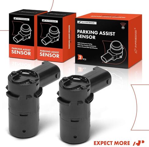A-Premium 2-PC Reverse Backup Parking Assist Sensor Compatible with Select BMW & Mini Models - 525i 2002-2007, 525xi, 528i, 528xi, 530i, 535i, 535xi, 540i, 545i, 550i, 645Ci, 650i, Z4, M5, M6, Cooper in Kuwait