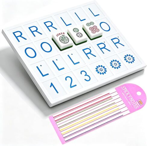 Solo Mahjong Board Practice with 160 Line Reader Strips – Mahjong Trainer with Charleston Guide & 24 Slots for 2026 Card, Accessories and Gifts for Single Player Beginners & Pros in Saudi Arabia