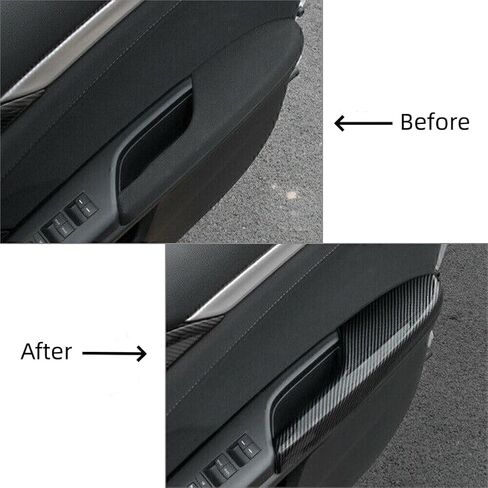 ATAIRSOFT Interior Door Armrest Panel Decorative Trim Carbon Fiber Style Glass Lift Rear Armrest Fits for Honda Civic 10th Gen 2016 2017 2018 2019 2020 2021 Interior Accessories in Kuwait