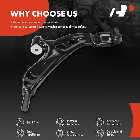 A-Premium Front Right Lower Control Arm with Ball Joint & Bushing, Compatible with Mini Cooper 2015 (Hatchback) 2016 2017 2018 2019 2020 in Kuwait