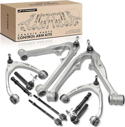 A-Premium 10Pcs Front Suspension Kit, Upper Lower Control Arm, Sway Bar Link, Inner Outer Tie Rod End, Compatible with Chevy Silverado 1500 Tahoe Suburban & GMC Sierra 1500 Yukon & Cadillac Escalade in Kuwait