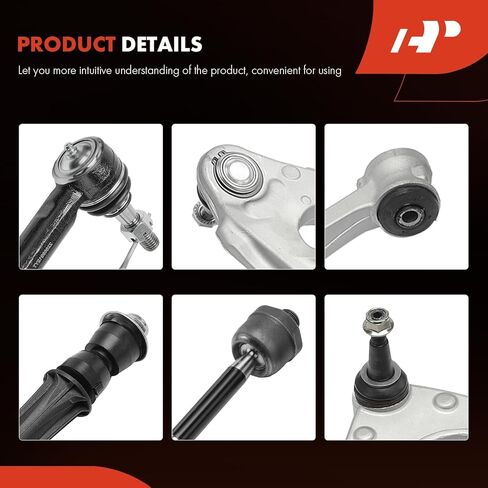 A-Premium 10Pcs Front Suspension Kit, Upper Lower Control Arm, Sway Bar Link, Inner Outer Tie Rod End, Compatible with Chevy Silverado 1500 Tahoe Suburban & GMC Sierra 1500 Yukon & Cadillac Escalade in Kuwait