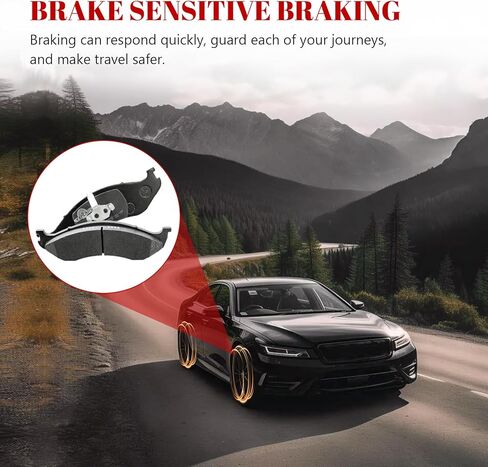 Front and Rear Ceramic Disc Brake Pads Set Replacement for Jeep Tj 2003-2006 Wrangler 2003 2004 2005 2006 in Saudi Arabia