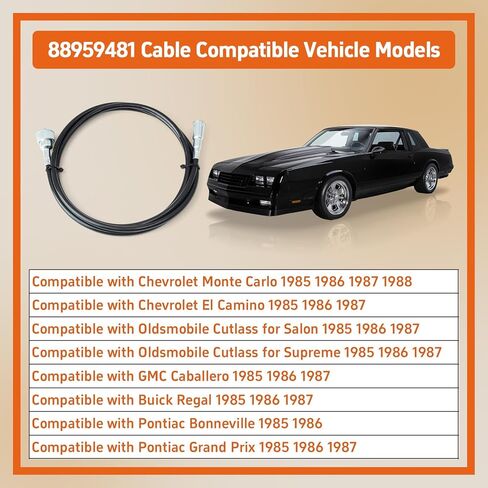 88959481 Speedometer Cable Replacement for Chevrolet Monte Carlo El Camino for Buick Regal for Pontiac Grand Prix for Oldsmobile Cutlass for GMC Caballero 1985-1988, Replace 02058526 in Kuwait