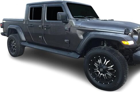 Black Horse OEM Replica Running Boards Textured Black Compatible with 2020-2026 Jeep Gladiator JT-RJEGL20 in Kuwait