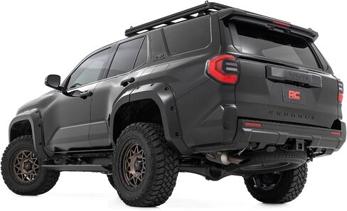 لوحات تشغيل الطاقة من سلسلة Rough Country HT لسيارة Toyota 4Runner (2025-2026) - خطوات كهربائية قابلة للسحب مقاس 6 بوصات مع مصباح LED in Kuwait