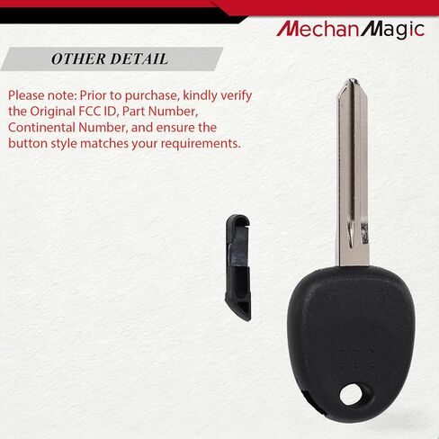 MechanMagic HY15P Uncut Plastic Head Key Fits for Hyundai Elantra Sonata Santa Fe Kia Forte Soul Optima Sportage Sedona 2007-2019 Ignition Blank Car Door Key HY15-P (Set of 2) in Kuwait