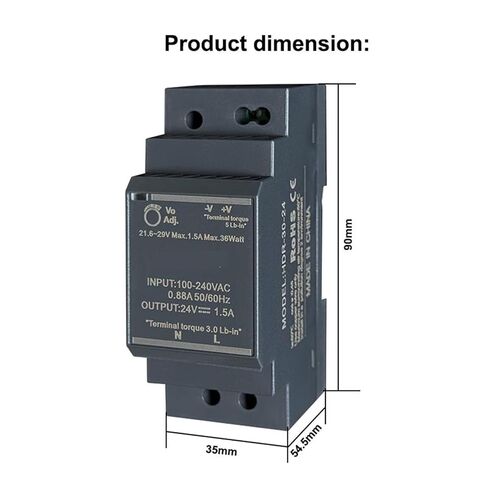 HDR 30W 5V 12V 24V Ultrathin Switching Power Supply DIN Rail Type Transformer(HDR-15-12V 2.5A) in Saudi Arabia