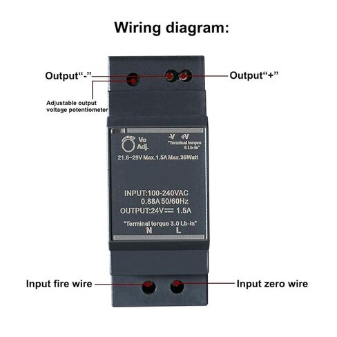 HDR 30W 5V 12V 24V Ultrathin Switching Power Supply DIN Rail Type Transformer(HDR-15-12V 2.5A) in Saudi Arabia