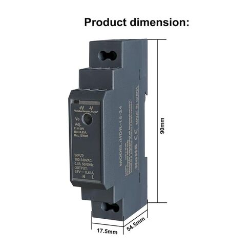 1pcs HDR 15W 5V 12V 24V Ultrathin Switching Power Supply Rail Type Transformer(HDR-15-5V 2.4A) in Kuwait