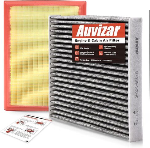 Engine & Cabin Air Filter Kit for Toyota 4Runner 4.0L V6 (2010–2024), Lexus GX460 4.6L (2010–2023), Replace 17801-38050, CA10835, 87139-YZZ08 (NOT for 2.7L) in Saudi Arabia