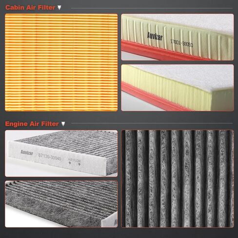 Engine & Cabin Air Filter Kit for Toyota 4Runner 4.0L V6 (2010–2024), Lexus GX460 4.6L (2010–2023), Replace 17801-38050, CA10835, 87139-YZZ08 (NOT for 2.7L) in Saudi Arabia