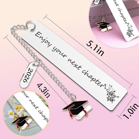 Class of 2026 Gifts College Graduation Gifts for Women Men Metal Bookmarks High School Graduation Gift for Her Him Senior Gift for Girls 2026 from Mom Dad Teachers Bulk Inspirational Bookmarks in Saudi Arabia