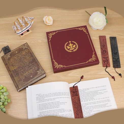 Wooden Bookmarks Christian Bookmarks Bible Bookmark for Reading Women Men Teacher, Unique Personalized Bookmark Gifts for Book Lovers Vintage Religious Page Markers Bible Verse Scripture Book Marks in Saudi Arabia