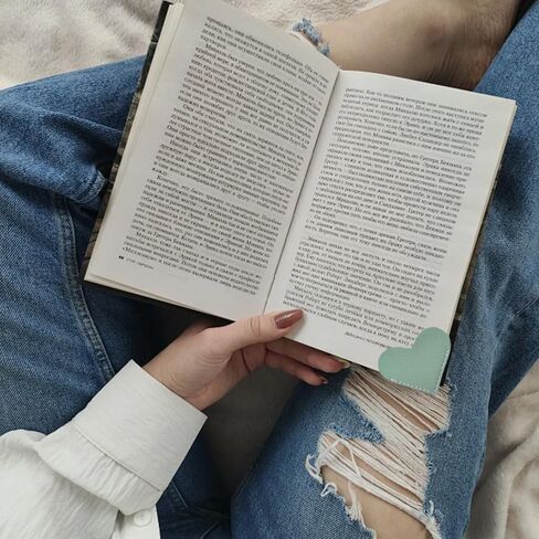 10Pcs Leather Heart Bookmarks,Cute Bookmarks for Women Handmade,School, Teachers, Students and Book Reading Lovers, Office and Home Supplies in Saudi Arabia