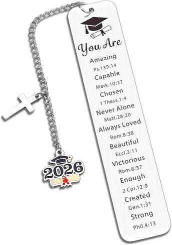 Senior 2026 Graduation Gift for Her Him College Graduation Gifts for Women Men Class of 2026 Middle High School Grad Student Nurse Daughter Son Degree Christian Bookmark Faith Based Graduation Gifts in Saudi Arabia
