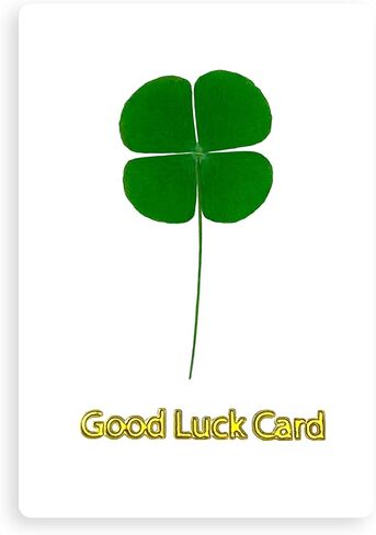 Laminated Real Four-Leaf Clover Bookmark, Irish Shamrock Lucky Charm Credit Card Size for Wallet Phone Case Amulet Purse Pocket, St. Patrick’s Day Gift (Good Luck) in Saudi Arabia