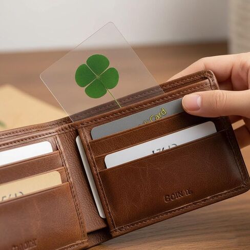 Laminated Real Four-Leaf Clover Bookmark, Irish Shamrock Lucky Charm Credit Card Size for Wallet Phone Case Amulet Purse Pocket, St. Patrick’s Day Gift (Good Luck) in Saudi Arabia