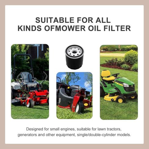 49065-0724 Oil Filter Compatible with Kawasaki 49065-7010 Club Car 1016467 Kubota T1460 T1560 T1700H T1770 T1870 Yamaha MX775 MX800 MX825 Engine Models - 4 Pack in Kuwait