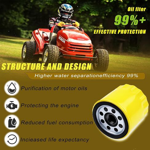1PCS 52 050 02-S Oil Filter for Kohler CH11 - CH15, CV11 - CV22, M18 - M20, MV16 - MV20 and K582 Extra Capacity Lawn Mower Engine Efficient Filtration, Anti-Leak (1) in Saudi Arabia