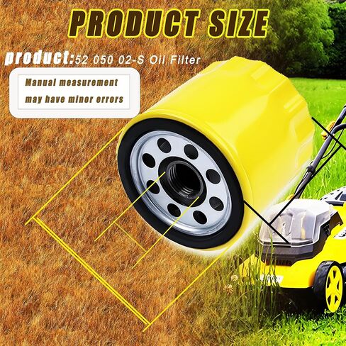 1PCS 52 050 02-S Oil Filter for Kohler CH11 - CH15, CV11 - CV22, M18 - M20, MV16 - MV20 and K582 Extra Capacity Lawn Mower Engine Efficient Filtration, Anti-Leak (1) in Saudi Arabia