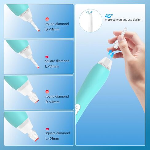 LEACUBER Electric Diamond Painting Pen with Light for Diamond Art Kit for Adults, 3 Brightness Levels, 3-Speed Wireless & Rechargeable Vacuum Pen for Diamond Painting DIY Accessories and Tools (Blue) in Saudi Arabia