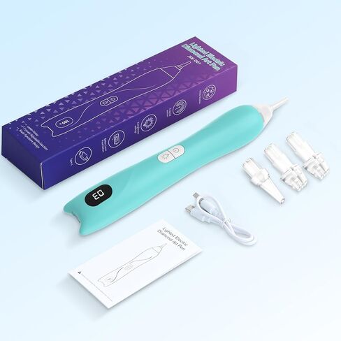LEACUBER Electric Diamond Painting Pen with Light for Diamond Art Kit for Adults, 3 Brightness Levels, 3-Speed Wireless & Rechargeable Vacuum Pen for Diamond Painting DIY Accessories and Tools (Blue) in Saudi Arabia