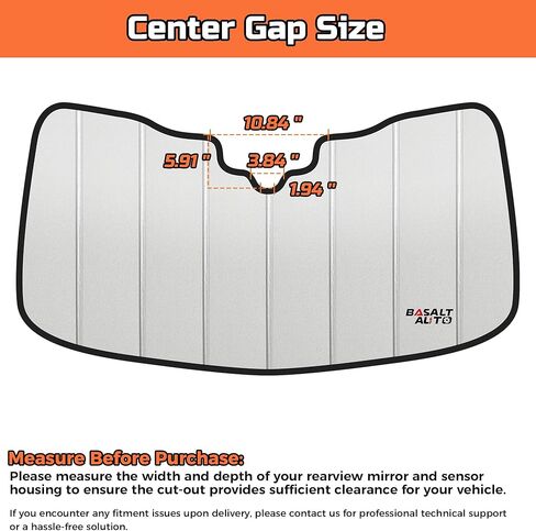 2023-2024 F250 F350 Super Duty Windshield Sun Shade Compatible for 2023-2024 Ford F250/F350/F450/F550/F600 Super Duty Front Upgraded 6 Layers Accordion-Folding Front Sun Visor with Storage Bag in Saudi Arabia