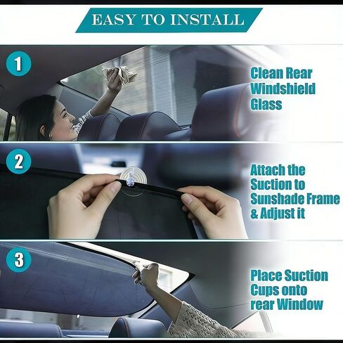 Rear Window Sunshade for Honda Civic 11th Gen Sedan 2022-2025, Car Automotive Mesh Back Windshield Sun Shield Blocks UV Rays Glare Heat Protecting Baby Passenger in Saudi Arabia