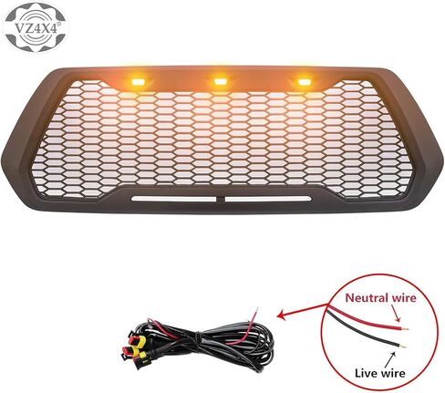 Amber LED Lights 3PCS Front Grille Lamps Car Accessories Compatible with The Following Models:Toyota Tacoma 2016-2020 2005-2011 Style Aftermarket Grill in Saudi Arabia