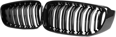 For BMW 3 Series GT/F34 2013-2019 Shiny Black Front Kidney Grille Grill Double Line in Saudi Arabia