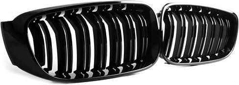 For BMW 3 Series GT/F34 2013-2019 Shiny Black Front Kidney Grille Grill Double Line in Saudi Arabia