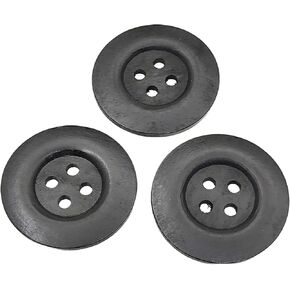 15pcs Black Large Wooden Buttons 4 Holes Vintage Round Buttons DIY Craft Clothing Sewing Accessories, 2 Inch / 50mm in Saudi Arabia