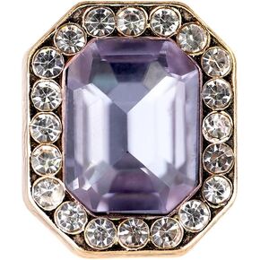 Emerald Cut Purple Rhinestone Sewing Shank Buttons 20 Pcs - 12X10mm, 1/2" in Kuwait