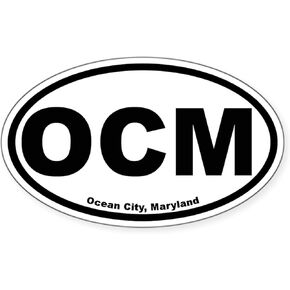CafePress Ocean City Maryland Oval Sticker Oval Bumper Sticker Car Decal in Saudi Arabia