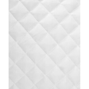 Luvfabrics Satin Quilted Polyester Fabric, Diamond Pattern, Professional Tailoring, 58/60 Inch Width, Cut by The Yard, Lightweight (White) in Saudi Arabia