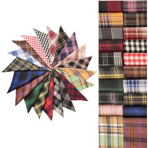 Phantomon 40 Pcs 10-Inch Precut Fabric Squares Layer Cake, 100% Cotton Quilting Fabric Bundles for Sewing, Patchwork & DIY Crafts 10" x 10" Vintage Style (Assorted Plaid) in Kuwait