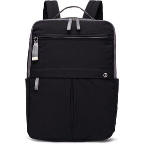 Nylon Backpack Purse for Women & Men, Lightweight 15.6 Inch Laptop Backpack Casual Daypack for Work Travel Black in Saudi Arabia