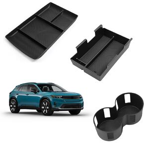 SMABEE 3PCS Center Console Organizer for Honda Prologue EV/Acura ZDX 2026 2025 2024 Accessories, Cup Holder Insert + Armrest Storage Box + Lower Center Console Storage Tray (Black) in Kuwait