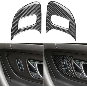 Real Carbon Fiber Compatible with Ford Taurus SEL/Limited/SE/SHO 2013-2019 2014 2015 2016 2017 2018 Accessories Car Door Lock Decoration Trim Cover Interior Trim Sticker Decal Black 2PCS in Saudi Arabia