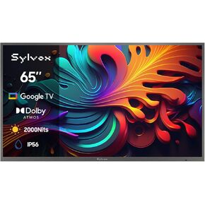 SYLVOX Full Sun Outdoor TV, 65'' QLED Smart TV, IP55 Waterproof, Dolby Vision HDR, Voice Remote,2000nits Weatherproof Television, Chromecast Built-in for Full Sun Area(Pool Pro QLED 2.0) in Saudi Arabia