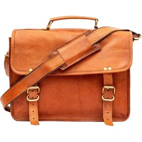 TWARA Vintage Leather Messenger Bag for Men and Women,Laptop Briefcase Bag For College, Office,Work,Travel,Handmade Crossbody Satchel Bags with Adjustable Shoulder Strap in Saudi Arabia