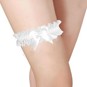Womens Sexy Lace Wedding Garter for Bride Party Prom Leg Garters, 1pc lace garter (A-white a) in Saudi Arabia