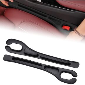 Car Seat Gap Filler, 2 PCS Car Seat Gap Filler Organizer with Storage Slot, Anti-Drop Side Console Storage Pocket, Universal for Auto SUV Truck Interior Accessories, Black in Saudi Arabia