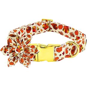 Dog Collar with Flower, Pink Plaid Adjustable Dog Flower Bow Collar Female Girl Pet Collar Cute Flowers Duarble Dog Collars for Large Dog in Saudi Arabia