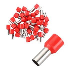 Baomain AWG 8 / 10mm² Wire Copper Crimp Connector Insulated Ferrule Pin Cord End Terminal E10-12 Red Pack of 1000 in Saudi Arabia