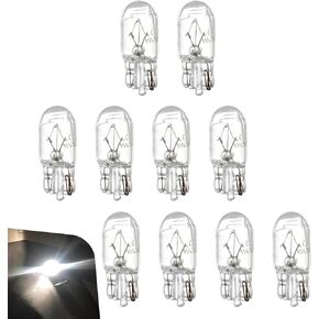 10 PCS Instrument Cluster Bulbs T10 168 192 Bulb, 12V 5W W5W Halogen License Plate Dash Light Bulbs, Universal for Most Cars, Trucks, SUVs (White) in Saudi Arabia