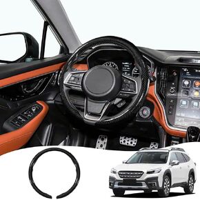 غطاء عجلة قيادة السيارة لسيارة Subaru Forester، Outback، Crosstrek، Impreza WRX - غطاء واقٍ بنمط ألياف الكربون باللون الأسود متوافق مع ملحقات تعديل الديكور للعجلات مقاس 15 بوصة in Kuwait
