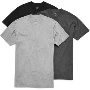 Stafford 3-Pack Men's Heavy Weight 100% Cotton Crew-Neck T-Shirt Black/Grey (X-Large) in Saudi Arabia